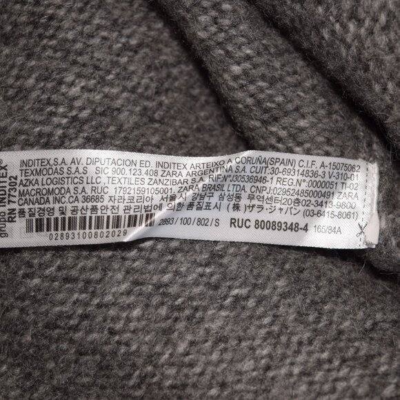 ZARA Alpaca Blend Fair Isle Relaxed Fit Button Sweater Size S - Picture 6 of 7